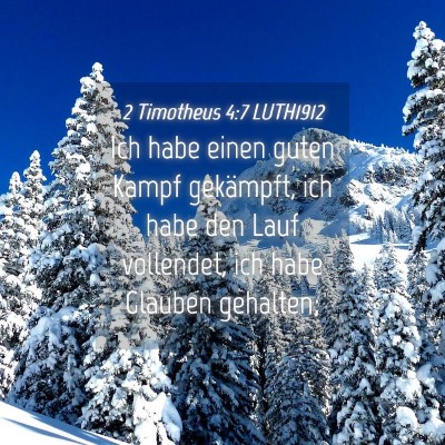 Picture 04 - 2 Timotheus 4:7 LUTH1912 - Ich habe einen guten Kampf gekämpft, ich habe - Bible Verse Picture