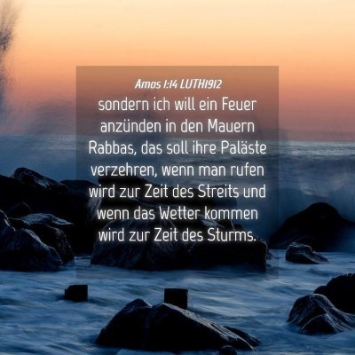 Picture 04 - Amos 1:14 LUTH1912 - sondern ich will ein Feuer anzünden in den - Bible Verse Picture