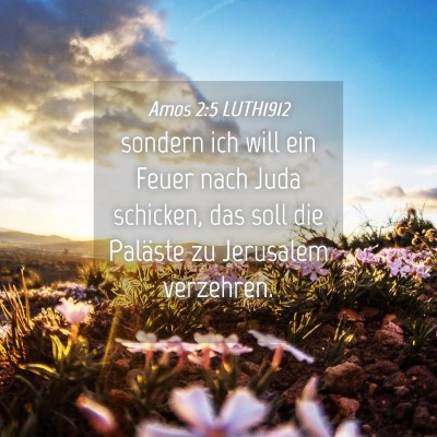 Picture 04 - Amos 2:5 LUTH1912 - sondern ich will ein Feuer nach Juda schicken, - Bible Verse Picture