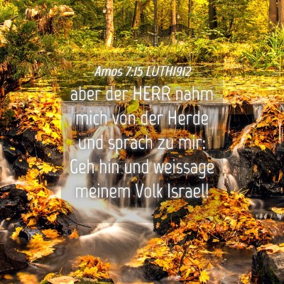 Picture 04 - Amos 7:15 LUTH1912 - aber der HERR nahm mich von der Herde und sprach - Bible Verse Picture