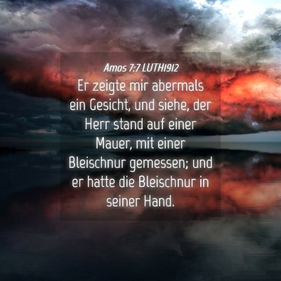 Picture 04 - Amos 7:7 LUTH1912 - Er zeigte mir abermals ein Gesicht, und siehe, - Bible Verse Picture