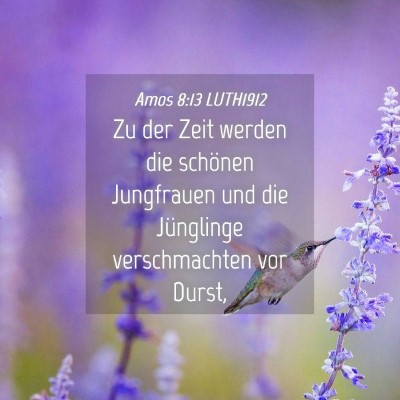 Picture 04 - Amos 8:13 LUTH1912 - Zu der Zeit werden die schönen Jungfrauen und - Bible Verse Picture