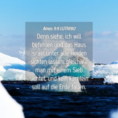 Picture 04 - Amos 9:9 LUTH1912 - Denn siehe, ich will befehlen und das Haus Israel - Bible Verse Picture
