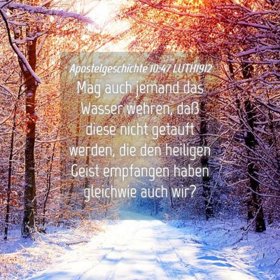 Picture 04 - Apostelgeschichte 10:47 LUTH1912 - Mag auch jemand das Wasser wehren, daß diese - Bible Verse Picture