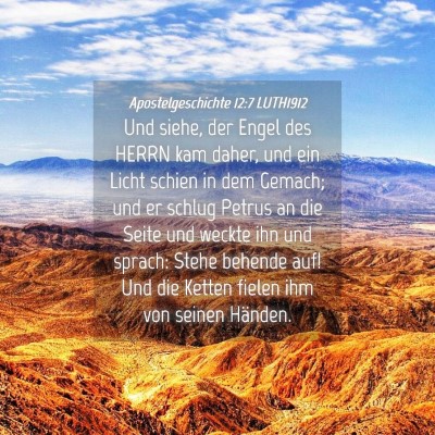 Picture 04 - Apostelgeschichte 12:7 LUTH1912 - Und siehe, der Engel des HERRN kam daher, und ein - Bible Verse Picture