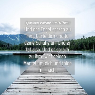 Picture 04 - Apostelgeschichte 12:8 LUTH1912 - Und der Engel sprach zu ihm: Gürte dich und tu - Bible Verse Picture