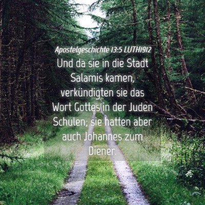 Picture 04 - Apostelgeschichte 13:5 LUTH1912 - Und da sie in die Stadt Salamis kamen, - Bible Verse Picture