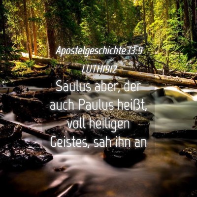 Picture 04 - Apostelgeschichte 13:9 LUTH1912 - Saulus aber, der auch Paulus heißt, voll - Bible Verse Picture