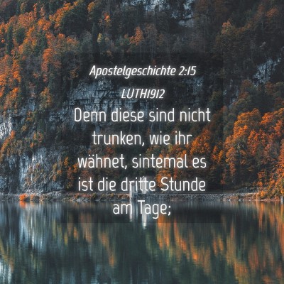 Picture 04 - Apostelgeschichte 2:15 LUTH1912 - Denn diese sind nicht trunken, wie ihr wähnet, - Bible Verse Picture