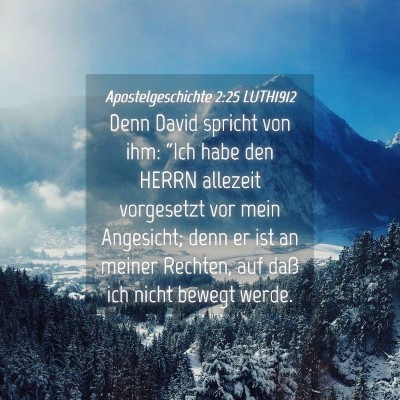 Picture 04 - Apostelgeschichte 2:25 LUTH1912 - Denn David spricht von ihm: “Ich habe den HERRN - Bible Verse Picture