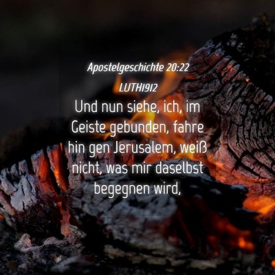 Picture 04 - Apostelgeschichte 20:22 LUTH1912 - Und nun siehe, ich, im Geiste gebunden, fahre hin - Bible Verse Picture