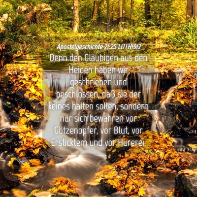 Picture 04 - Apostelgeschichte 21:25 LUTH1912 - Denn den Gläubigen aus den Heiden haben wir - Bible Verse Picture