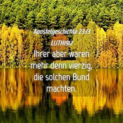 Picture 04 - Apostelgeschichte 23:13 LUTH1912 - Ihrer aber waren mehr denn vierzig, die solchen - Bible Verse Picture