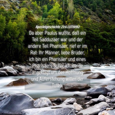 Picture 04 - Apostelgeschichte 23:6 LUTH1912 - Da aber Paulus wußte, daß ein Teil Sadduzäer - Bible Verse Picture
