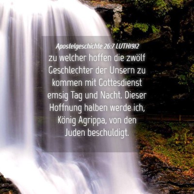 Picture 04 - Apostelgeschichte 26:7 LUTH1912 - zu welcher hoffen die zwölf Geschlechter der - Bible Verse Picture