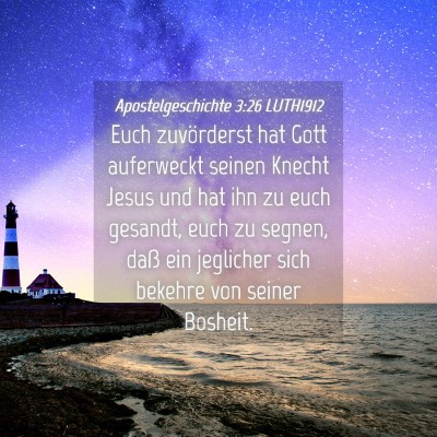 Picture 04 - Apostelgeschichte 3:26 LUTH1912 - Euch zuvörderst hat Gott auferweckt seinen - Bible Verse Picture