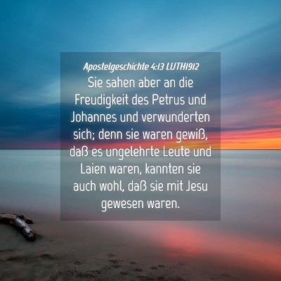 Picture 04 - Apostelgeschichte 4:13 LUTH1912 - Sie sahen aber an die Freudigkeit des Petrus und - Bible Verse Picture