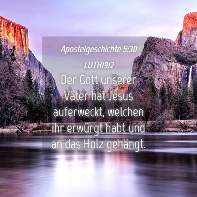 Picture 04 - Apostelgeschichte 5:30 LUTH1912 - Der Gott unserer Väter hat Jesus auferweckt, - Bible Verse Picture