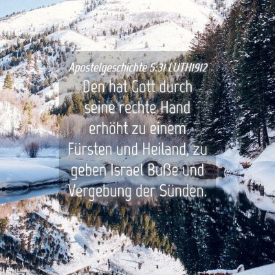 Picture 04 - Apostelgeschichte 5:31 LUTH1912 - Den hat Gott durch seine rechte Hand erhöht zu - Bible Verse Picture