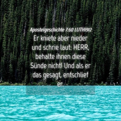 Picture 04 - Apostelgeschichte 7:60 LUTH1912 - Er kniete aber nieder und schrie laut: HERR, - Bible Verse Picture
