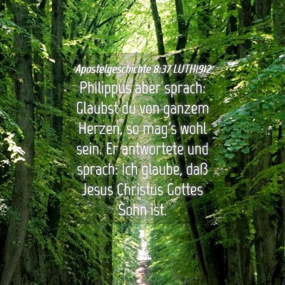 Picture 04 - Apostelgeschichte 8:37 LUTH1912 - Philippus aber sprach: Glaubst du von ganzem - Bible Verse Picture