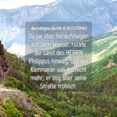 Picture 04 - Apostelgeschichte 8:39 LUTH1912 - Da sie aber heraufstiegen aus dem Wasser, rückte - Bible Verse Picture
