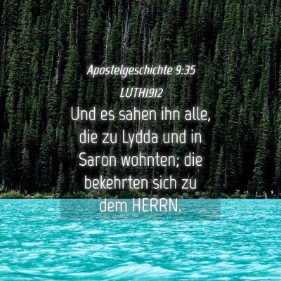 Picture 04 - Apostelgeschichte 9:35 LUTH1912 - Und es sahen ihn alle, die zu Lydda und in Saron - Bible Verse Picture