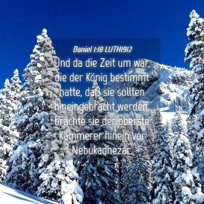 Picture 04 - Daniel 1:18 LUTH1912 - Und da die Zeit um war, die der König bestimmt - Bible Verse Picture