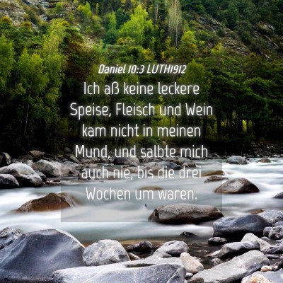Picture 04 - Daniel 10:3 LUTH1912 - Ich aß keine leckere Speise, Fleisch und Wein - Bible Verse Picture