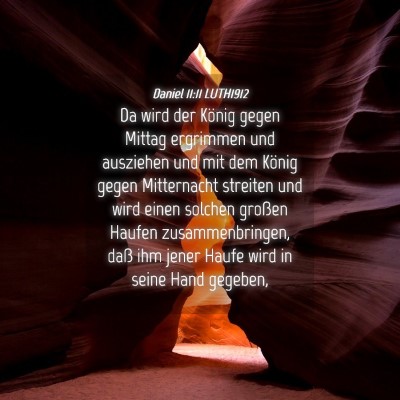 Picture 04 - Daniel 11:11 LUTH1912 - Da wird der König gegen Mittag ergrimmen und - Bible Verse Picture