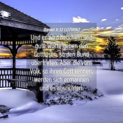 Picture 04 - Daniel 11:32 LUTH1912 - Und er wird heucheln und gute Worte geben den - Bible Verse Picture