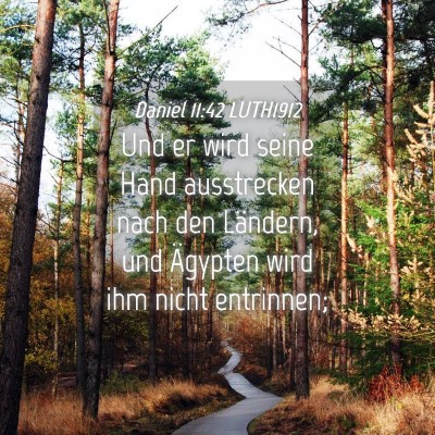 Picture 04 - Daniel 11:42 LUTH1912 - Und er wird seine Hand ausstrecken nach den - Bible Verse Picture