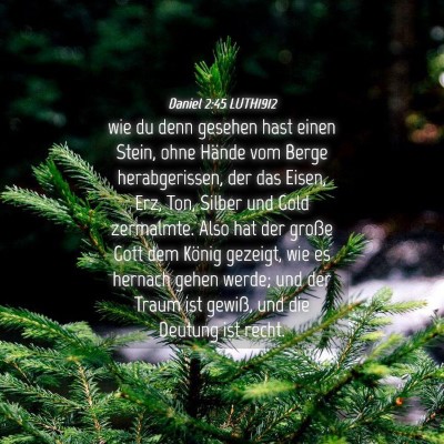 Picture 04 - Daniel 2:45 LUTH1912 - wie du denn gesehen hast einen Stein, ohne Hände - Bible Verse Picture