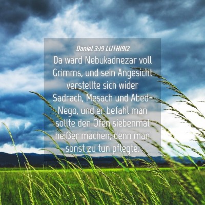 Picture 04 - Daniel 3:19 LUTH1912 - Da ward Nebukadnezar voll Grimms, und sein - Bible Verse Picture