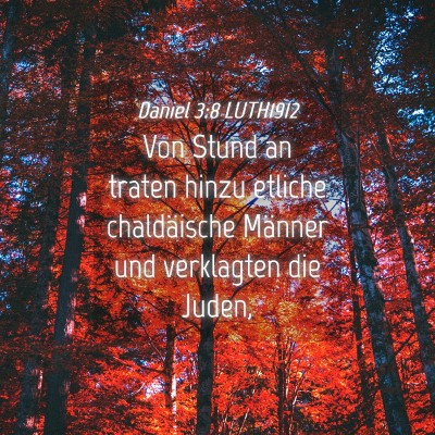 Picture 04 - Daniel 3:8 LUTH1912 - Von Stund an traten hinzu etliche chaldäische - Bible Verse Picture