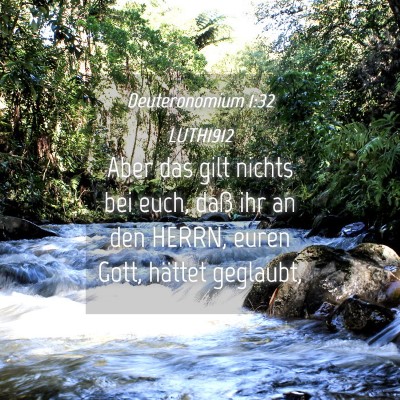 Picture 04 - Deuteronomium 1:32 LUTH1912 - Aber das gilt nichts bei euch, daß ihr an den - Bible Verse Picture