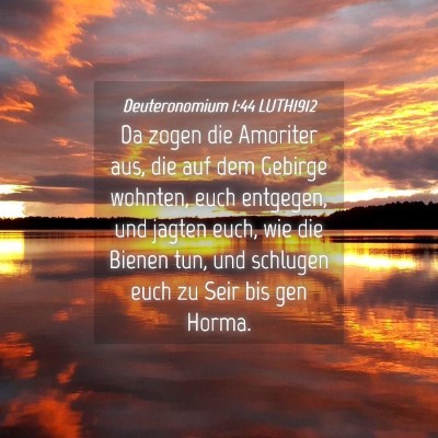 Picture 04 - Deuteronomium 1:44 LUTH1912 - Da zogen die Amoriter aus, die auf dem Gebirge - Bible Verse Picture