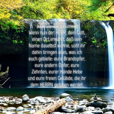 Picture 04 - Deuteronomium 12:11 LUTH1912 - Wenn nun der HERR, dein Gott, einen Ort erwählt, - Bible Verse Picture