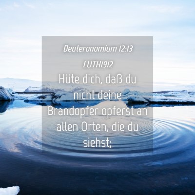 Picture 04 - Deuteronomium 12:13 LUTH1912 - Hüte dich, daß du nicht deine Brandopfer - Bible Verse Picture