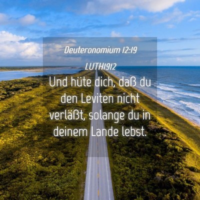 Picture 04 - Deuteronomium 12:19 LUTH1912 - Und hüte dich, daß du den Leviten nicht - Bible Verse Picture