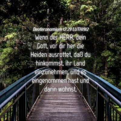 Picture 04 - Deuteronomium 12:29 LUTH1912 - Wenn der HERR, dein Gott, vor dir her die Heiden - Bible Verse Picture