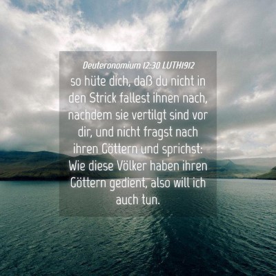 Picture 04 - Deuteronomium 12:30 LUTH1912 - so hüte dich, daß du nicht in den Strick - Bible Verse Picture