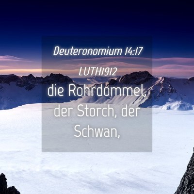 Picture 04 - Deuteronomium 14:17 LUTH1912 - die Rohrdommel, der Storch, der - Bible Verse Picture