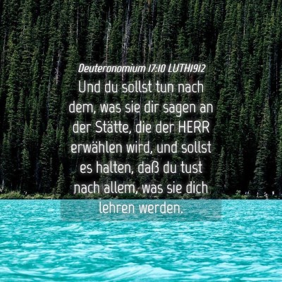Picture 04 - Deuteronomium 17:10 LUTH1912 - Und du sollst tun nach dem, was sie dir sagen an - Bible Verse Picture