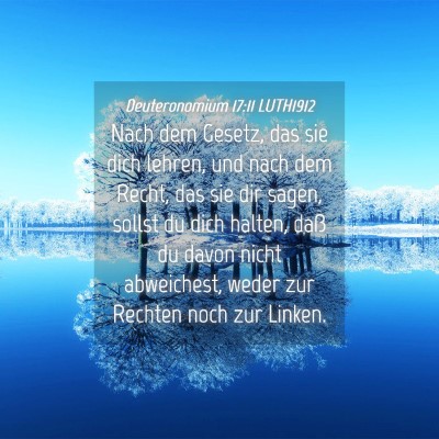 Picture 04 - Deuteronomium 17:11 LUTH1912 - Nach dem Gesetz, das sie dich lehren, und nach - Bible Verse Picture