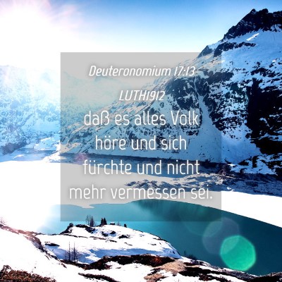 Picture 04 - Deuteronomium 17:13 LUTH1912 - daß es alles Volk höre und sich fürchte und - Bible Verse Picture