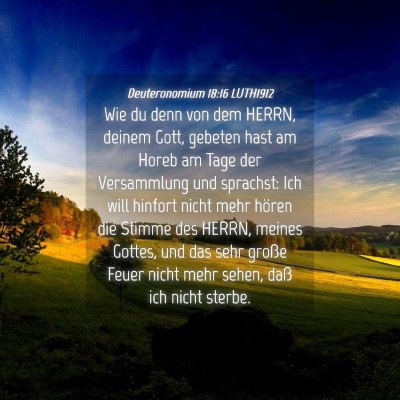 Picture 04 - Deuteronomium 18:16 LUTH1912 - Wie du denn von dem HERRN, deinem Gott, gebeten - Bible Verse Picture