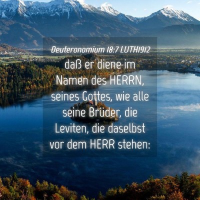 Picture 04 - Deuteronomium 18:7 LUTH1912 - daß er diene im Namen des HERRN, seines Gottes, - Bible Verse Picture