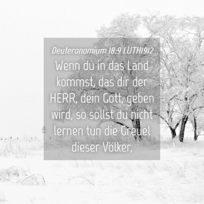 Picture 04 - Deuteronomium 18:9 LUTH1912 - Wenn du in das Land kommst, das dir der HERR, - Bible Verse Picture