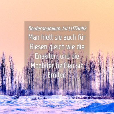 Picture 04 - Deuteronomium 2:11 LUTH1912 - Man hielt sie auch für Riesen gleich wie die - Bible Verse Picture